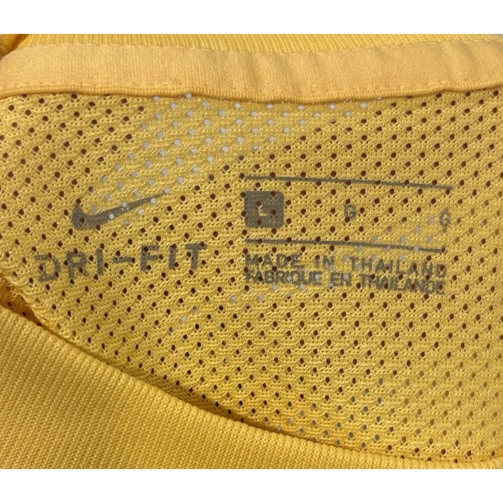 NWT Nike F.C. Cropped Women Soccer Jersey Loose Fit Yellow Mesh Large $65